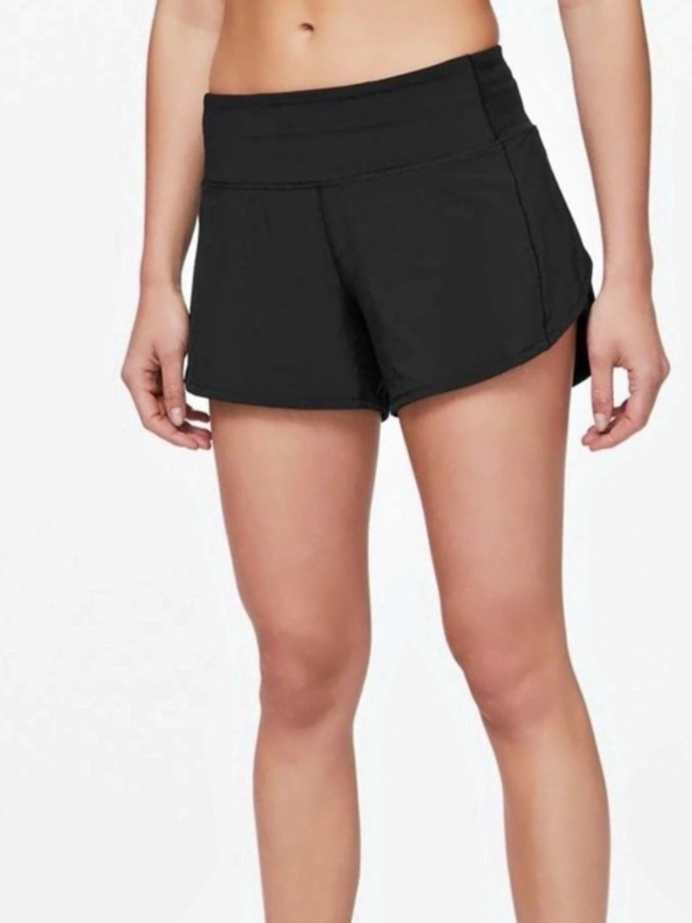 Lululemon Speed Up Mid-Rise Short 4" Black Athletic Shorts Size 8